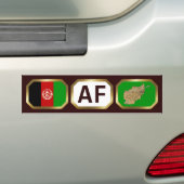 アフガニスタン 国旗 地図 コード ステッカー (車上)