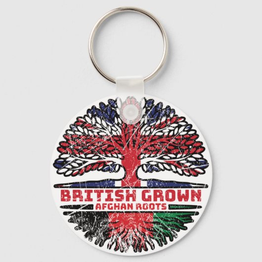 アフガニスタンAfghanistan Uk 統一された Kingdom British Tree キーホルダー (正面)