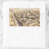 アフガニーの古代都市 長方形シール (バッグ)