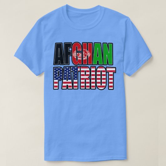 アフガンアメリカン・パトリオプライド伝統国旗の贈り物 Tシャツ (デザイン正面)