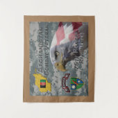 アフガンコンバット退役軍人第75レンジャー連隊 タペストリー (正面)