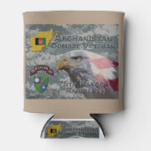 アフガンコンバット退役軍人第75レンジャー連隊 缶クーラー (正面)