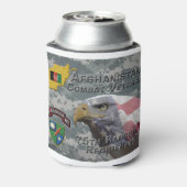 アフガンコンバット退役軍人第75レンジャー連隊 缶クーラー (缶裏面)