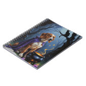 アフガンハウンドお洒落ドグハロウィン絵を描ズ ノートブック (左側)