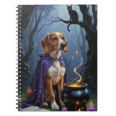 アフガンハウンドお洒落ドグハロウィン絵を描ズ ノートブック (正面)