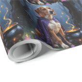 アフガンハウンドお洒落ドグハロウィン絵を描ズ ラッピングペーパー (ロールコーナー)