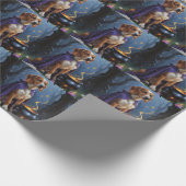 アフガンハウンドお洒落ドグハロウィン絵を描ズ ラッピングペーパー (角)