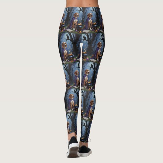 アフガンハウンドお洒落ドグハロウィン絵を描ズ レギンス (裏面)