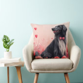 アフガンハウンドとバラ – バレンタインデー クッション (椅子)