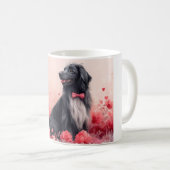 アフガンハウンドとバラ – バレンタインデー コーヒーマグカップ (正面右)