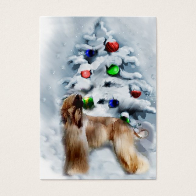 アフガンハウンドのクリスマスプレゼント (正面)