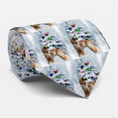 アフガンハウンドのクリスマスプレゼント ネクタイ (ロール)