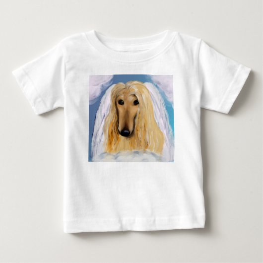 アフガンハウンドの天使 ベビーTシャツ (正面)