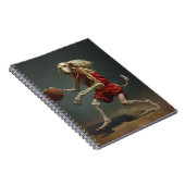 アフガンハウンドの犬がバスケットボールをプレイ ノートブック (右側)