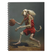 アフガンハウンドの犬がバスケットボールをプレイ ノートブック (正面)