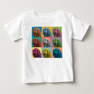 アフガンハウンドの破裂音芸術のベビーの乳児のTシャツ ベビーTシャツ