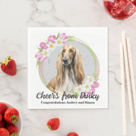 アフガンハウンドの結婚式のナプキンに犬の写真 スタンダードランチョンナプキン