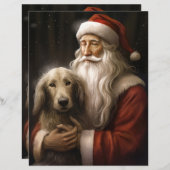 アフガンハウンドウィズサンタクロースフェスティバルクリスマス (正面/裏面)