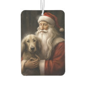 アフガンハウンドウィズサンタクロースフェスティバルクリスマス カーエアーフレッシュナー (裏面)