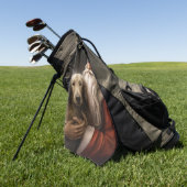 アフガンハウンドウィズサンタクロースフェスティバルクリスマス ゴルフタオル (グリーン)