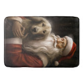 アフガンハウンドウィズサンタクロースフェスティバルクリスマス バスマット (正面)