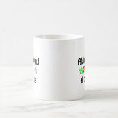 アフガンハウンドウォークスデザイン コーヒーマグカップ (中央)
