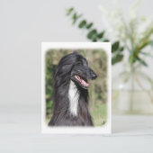 アフガンハウンドオウム017D-101 ポストカード (スタンド正面)