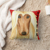 アフガンハウンドカラーブロック クッション (ブランケット)