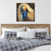 アフガンハウンドキャンバス キャンバスプリント (インサイチュ (寝室))