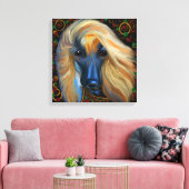 アフガンハウンドキャンバス キャンバスプリント (インサイチュ (リビング))