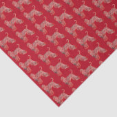 アフガンハウンドクリスマスドッグシルエットレッド 薄葉紙 (詳細)