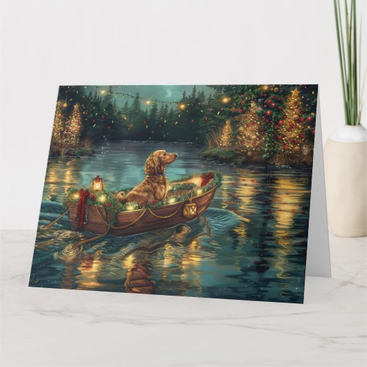 アフガンハウンドクリスマスフェスティバル航海 カード (正面)