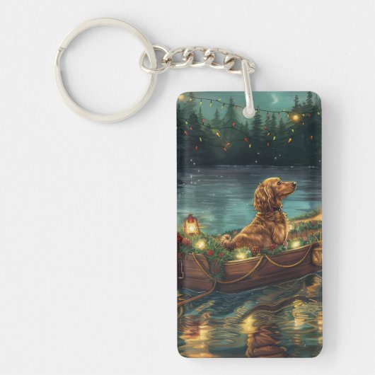 アフガンハウンドクリスマスフェスティバル航海 キーホルダー (正面)