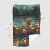 アフガンハウンドクリスマスフェスティバル航海 ゴルフタオル (インサイチュ)