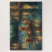 アフガンハウンドクリスマスフェスティバル航海 ジグソーパズル (縦)