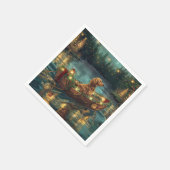 アフガンハウンドクリスマスフェスティバル航海 スタンダードカクテルナプキン (角)