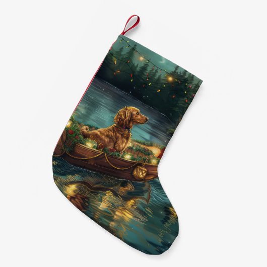 アフガンハウンドクリスマスフェスティバル航海 スモールクリスマスストッキング (正面 (吊り時))