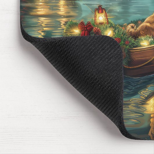 アフガンハウンドクリスマスフェスティバル航海 マウスパッド (コーナー)