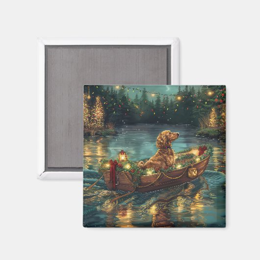 アフガンハウンドクリスマスフェスティバル航海 マグネット (正面/裏面)