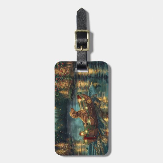 アフガンハウンドクリスマスフェスティバル航海 ラゲッジタグ (正面縦)