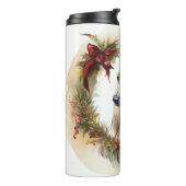 アフガンハウンドクリスマスリースフェスティバルカップ タンブラー (回転左)