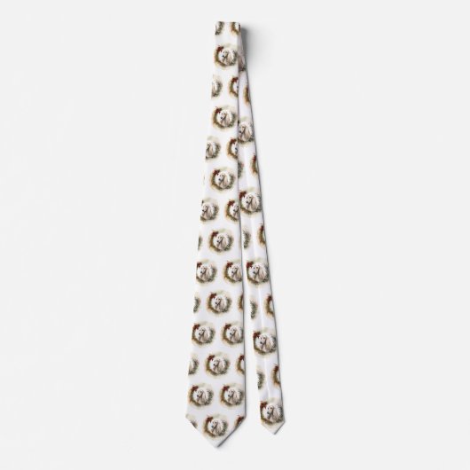 アフガンハウンドクリスマスリースフェスティバルカップ ネクタイ (正面)