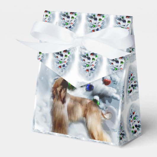 アフガンハウンドクリスマス フェイバーボックス (正面サイド)