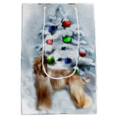 アフガンハウンドクリスマス ミディアムペーパーバッグ (裏面)