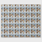 アフガンハウンドクリスマス ラッピングペーパー (フラット)