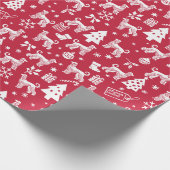 アフガンハウンドクリスマス ラッピングペーパー (角)