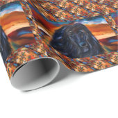 アフガンハウンドココペリア絵画ート ラッピングペーパー (ロールコーナー)