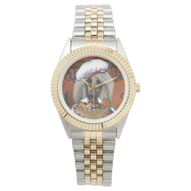 アフガンハウンドシェフ 腕時計 (正面)