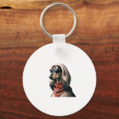 アフガンハウンドシャツドッグママパパバルフバルチティーD キーホルダー (正面)