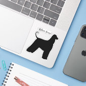 アフガンハウンドシルエットドッグブリードビニールステッカー シール (ノートパソコンとiPhone)